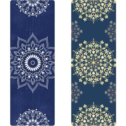 183cmx66cmx1mm Natural Rubber Professional Yoga Mat Fitness Mat Printing Non-Slip Widening Folding Yoga Mat