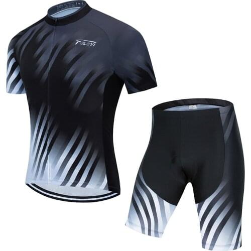 Cycling Jerseys Men Set Mountain Bike Clothing Summer MTB Bicycle Wear Anti-UV Cycling Suits