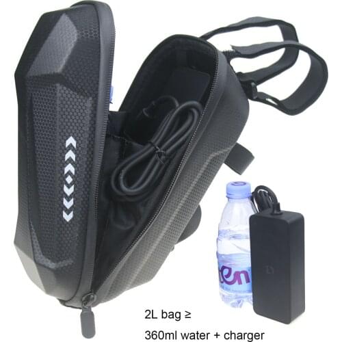 2L Waterproof Electric Scooter Head Handle Bag Eva Hard Shell Front Bag Storage Hanging Pack for Xiaomi Skateboard Accessories