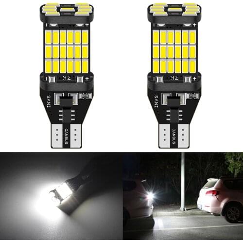 2x Canbus T15 W16W LED Bulb T16 921 912 906 Led Erroe Free Light Bulb Car Reverse Light Auto Backup Bulbs 4014 SMD White Orange