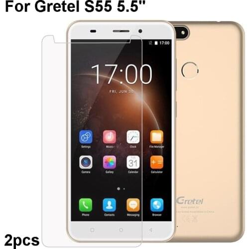 2PCS Gretel S55 Tempered Glass 9H High Quality Protective Film Explosion-proof Screen Protector For Gretel S55