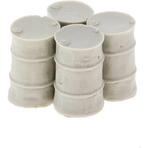 4Pcs 200L 1:35 Resin Model Soldier Scenario Drums Model Toy Accessories DIY