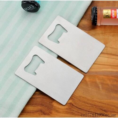500pcs Personalized Credit Card Sized Bottle Openers Metal Business Card Bottle Opener Custom Company Logo Engraved