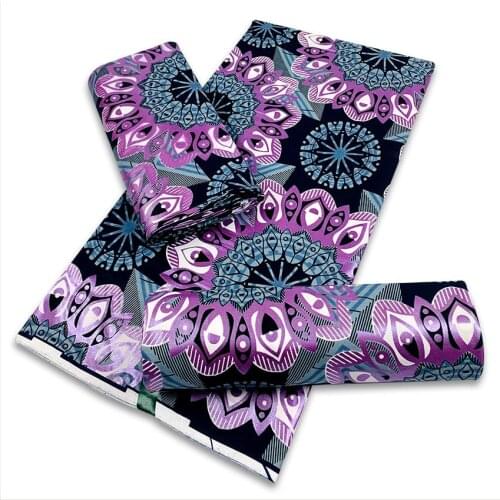 African Golden Wax Prints Ankara Fabric Ghana 6yards Wax printed 100% Cotton African Real Nigeria Gold Wax Fabric Y722-3