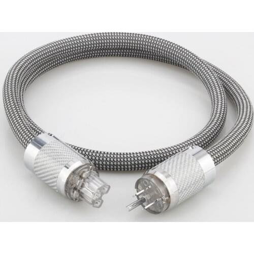 Audiocrast P101 OFC HiFi Power Cord, Male to Female Power Cable,US Plug for Subwoofer, Amplifier, DV/AV 10AWG