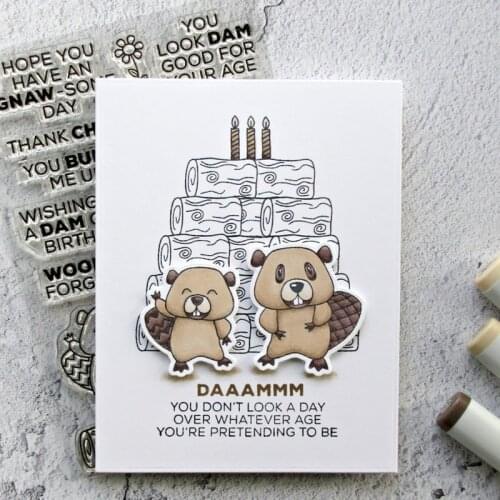 AZSG Heartfelt Blessings/Funny Beaver Clear Stamps/Seals For DIY Scrapbooking/Card Making/Album Decorative Silicone Stamp Craft