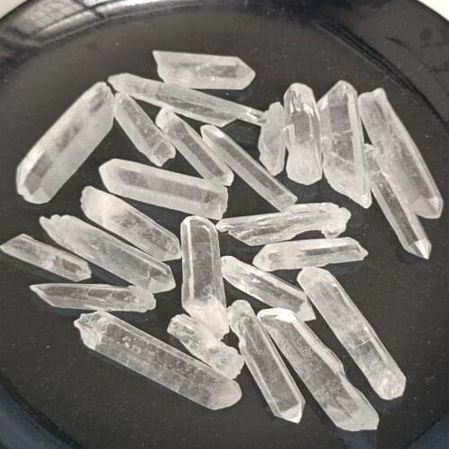 White Quartz Top Drilled Graduated Stick Point Pendants Beads Natural Clear Crystal Loose Spike Beads for DIY Necklace