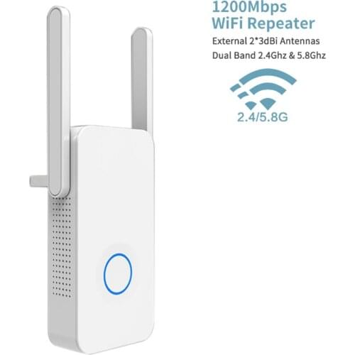 1200Mbps Wireless Wifi Repeater Router Dual Band with Signal Antenna Amplifier NK-Shopping