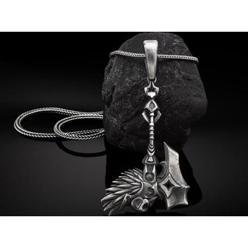 Viking series Jewelry on the neck pirate battle axe pendant necklaces for man hip hop punk accessories Mens chain necklace tag