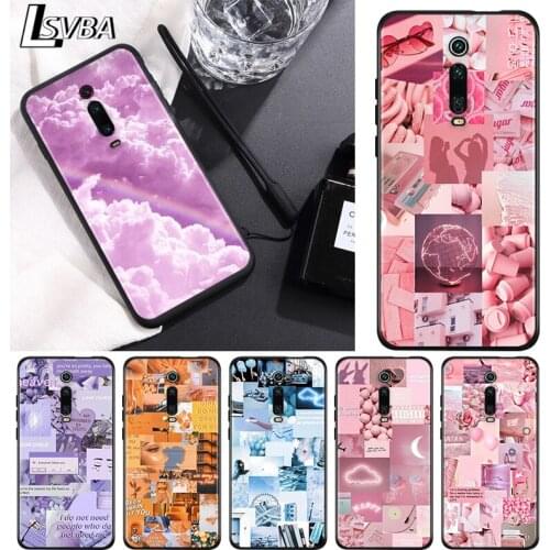 Pink mood For Xiaomi Redmi 9 9C 9A 9I 9T 10X 8A 8 7A 7 6A 6 5 S2 Y3 Y2 K30 Ultra K20 Pro Black Phone Case