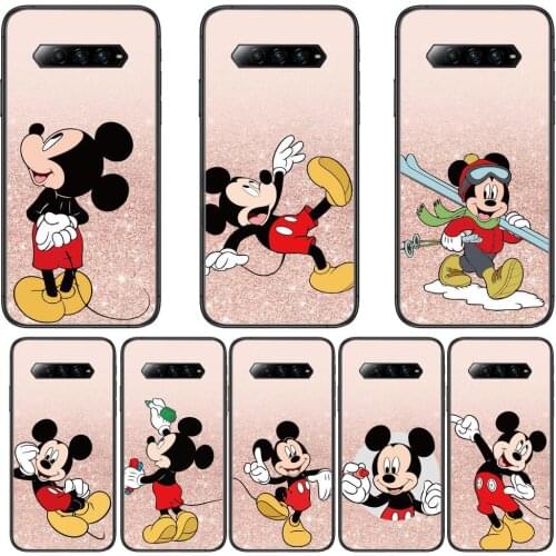 Disney Mouse Pink Mickey Anime Phone Case For xiaomi Black Shark 2 3 3s 4 Pro Helo Black Cover Silicone Back Prett