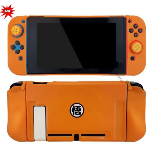 Cute Anime Hard PC Protection Case Shell For Nintend Switch Game Console Orange Soft Joycon Cover For NS Switch Accessories