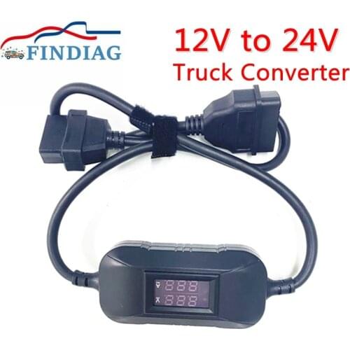 Black/Red 12V to 14V Adapter For Heavy Duty Truck Diesel Converter Truck Scanner Work With X431 Easydiag 2.0/3.0 Golo Carcare 3