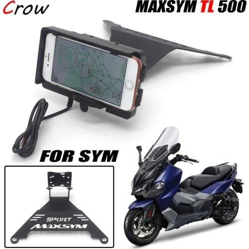 For SYM MAXSYM TL 500 TL500 2020 Stand Holder Phone Mobile Phone GPS Plate Bracket Phone Holder USB Motorcycle Accessories