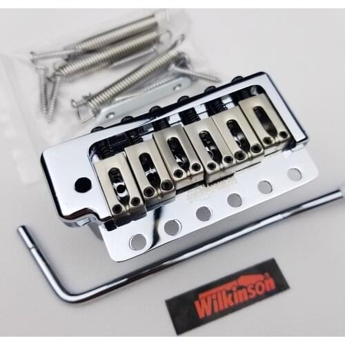 Wilkinson ST Electric Guitar Fixed 6 Screws Tremolo System Bridge Chrome silver WOV09