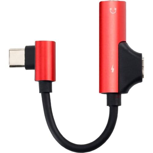 For USB Type C to 3.5mm Jack TypeC Audio Splitter Headphone Cable Headphone Auxiliary 3.5 Adapter Charger Usb-C