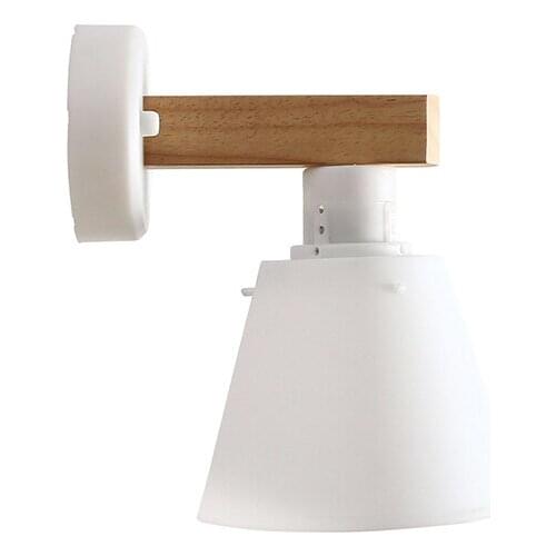 Creative Wood Lamp LED Wall Light Wooden Wall Lamp Bedside Light Night Lights Modern Nordic Lampshade Home E27 220V