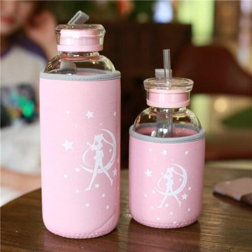Cute Big Eyes Cup Bag Portable Straw Bottle Bag Protection Bag Waterproof Bag Outdoor Cup Lid Milk Tea Juice Cup Bag Storage Bag
