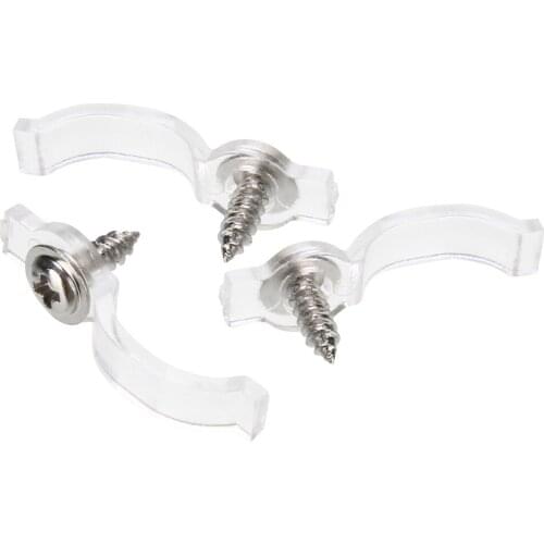 50Pcs 8/10mm Fixing Clip Mounting Brackets For 3528/5050 5630 LED Strip with Screw For Lighting Accessories Led Fixing Clips