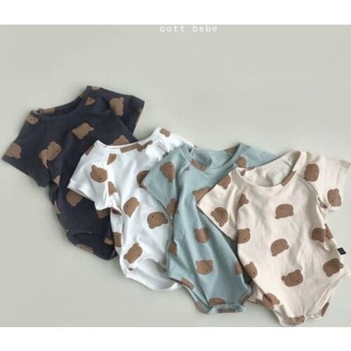 Fashion Korea Style Baby Girl Boys Rompers Jumpsuit Cotton Tops+Hat Outfit Clothes Set Newborn Toddler 0-24M Kids Clothes