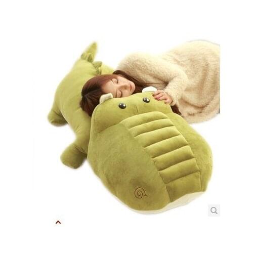 Stuffed animal crocodile army green crocodile plush toy about 160cm doll huge 63 inch toy throw pillow cushion toy t725