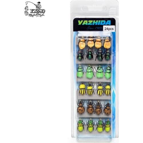 Fly Fishing Bait Flies Set 24pcs Artificial Dry Insect Lure Fly Tying Kit Flies Bass Rainbow TroutFishing Assortment Fly fish