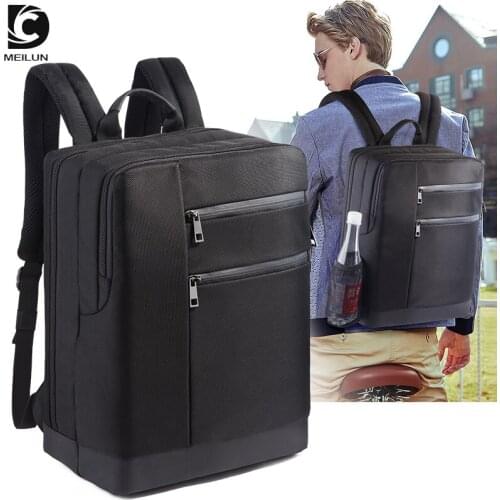 DC.Meilun Brand New Men Black Waterproof Bag High Quality Anti-theft Backpack With USB Charging Fashion Designer Bag