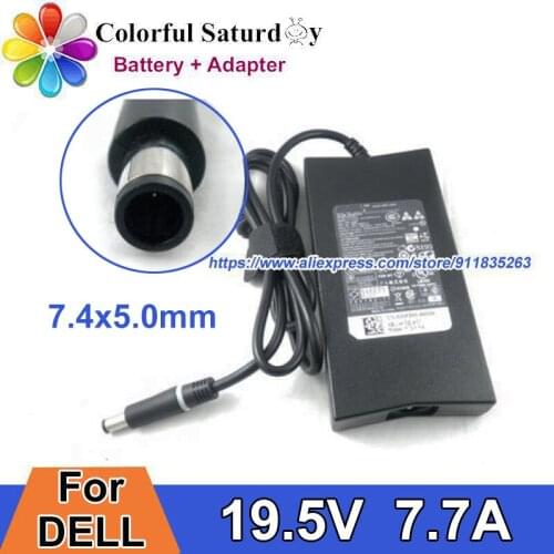 Genuine For Dell ALIENWARE 14 P39G XPS L702X M14X M17X R2 L702X VOSTRO 360 Laptop Charger DA150PM100-00 19.5V 7.7A AC Adapter