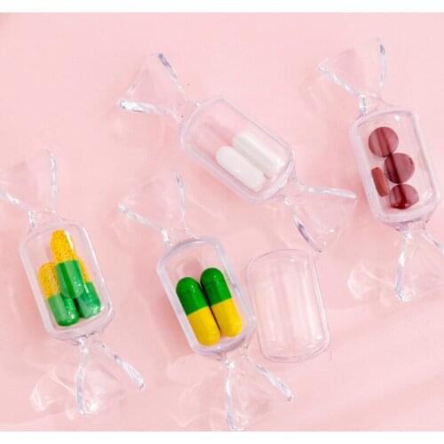 Portable Pill Cases Travel Dispen Storage Container Drug Dispenser Packing Container Moisture-proof Pill Organizer Medicine Box