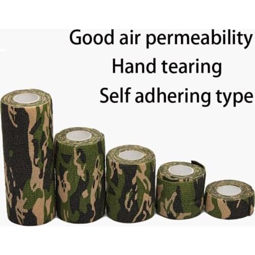 5CM/2.5CM*4.5M Exercise bandage camouflage color nursing waterproof Therapy Bandage Tape Sports Tape Elastic Physio tape Tape