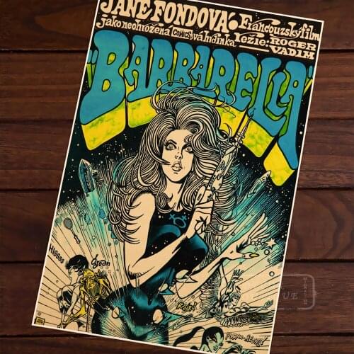 Jane Fondava Room Frame Vintage Kraft Decorative Poster DIY Wall Canvas Painting Sticker Delicate Home Bar Decor Gift