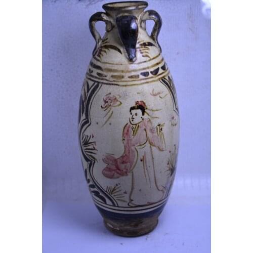 Rare Old Chinese SongDynasty porcelain vase,Characters in the story,Four departments,Free shipping