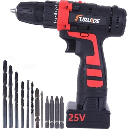 12V 16.8v 25v Electric Screwdriver Lithium Battery Cordless Drill Rechargeable Parafusadeira Furadeira Household DIY Power Tools