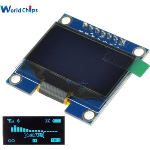 Blue 1.3" 1.3 Inch SPI Serial 128X64 OLED LCD LED Display Module 3V ~ 5V DC 12864 Display Module For Arduino R3 NEW