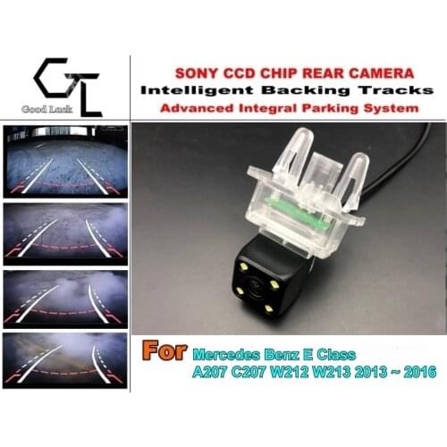 For Mercedes Benz E Class A207 C207 W212 W213 2013 ~ 2016 Smart Tracks Chip Camera HD CCD Intelligent Dynamic Rear View Camera