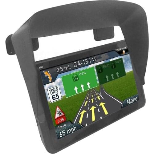 GPS Sun Shade Cover Less Glare And Reflection Navigation Sunshade Visor Fastener Clip Accessories Protection For 6/7 Inches GPS