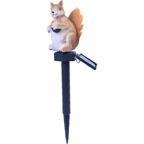 LED Garden Lights - Solar Night Lights Squirrel Shape Solar-Powered Lawn Lamp - Waterproof, Energy Saving