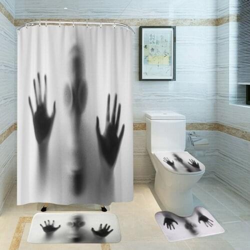 Creative People Shadow Shower Curtain Polyester Bathtub Bathing Cover Bathroom Curtains Waterproof Household Home Decoration