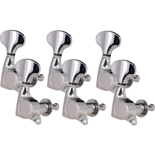 6X String Tuning Pegs Tuners For Acoustic Electric Guitar Fishtail Button 6R