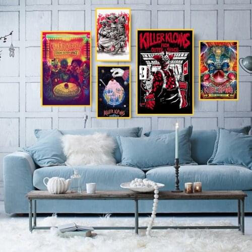 Horror Movie Killer Klowns From Outer Space Comic Poster Canvas Painting Mural Living Room Home Decoration