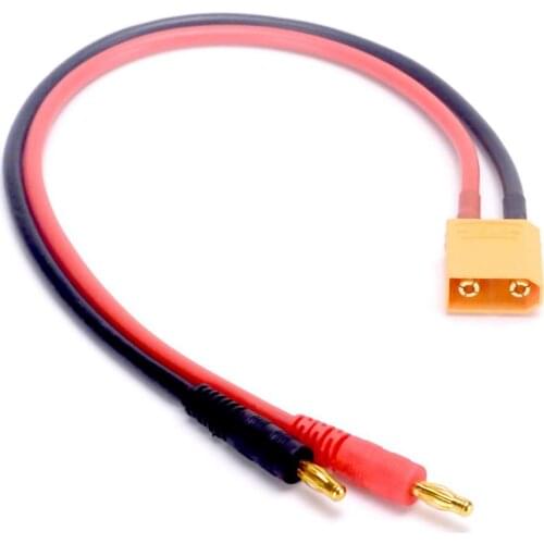 XT90 To 4mm Banana Plugs Battery Charge Cable Lipo Charger Lead 40cm 12AWG/14AWG For ImaxB6 XT90 Battery Charge Lead