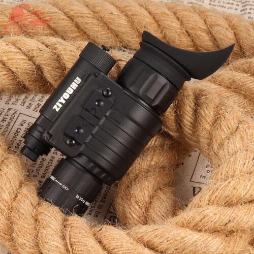 ZIYOUHU Infrared Night Vision Monocular Device Hunting Scope DT-MHB-3 Knob Type Night Vision Goggles Green Imaging Gen 2/Gen 3