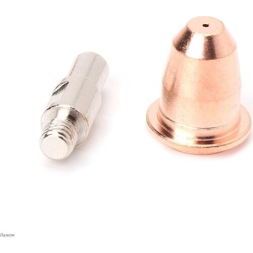 10Pcs/Set S45 Consumables Kit Electrode 0.8mm Nozzle Tip For Plasma Cutter Torch Damom