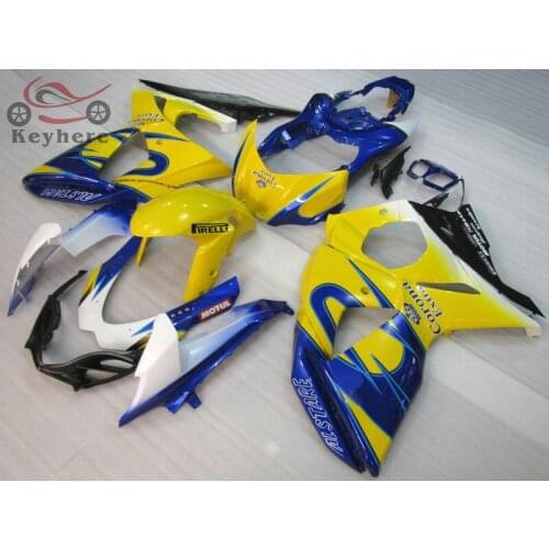 100% Injection fairings kit for Suzuki GSXR 1000 2009 2010 2011 2012 2013 yellow Corona motorcycle fairing kits GSX R1000 09-15