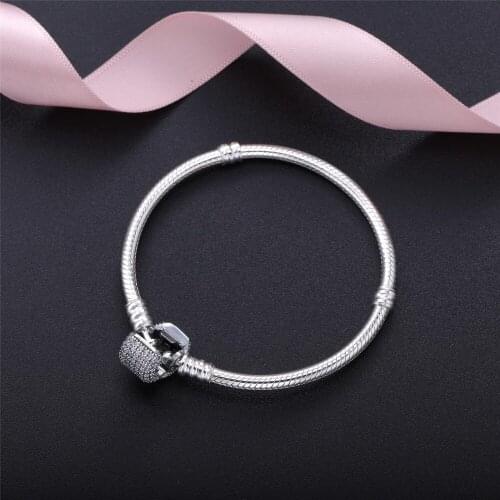 2021 New Fashion jewelry Original authentic 925 sterling silver Bracelet Crystals Women Wedding Jewelry