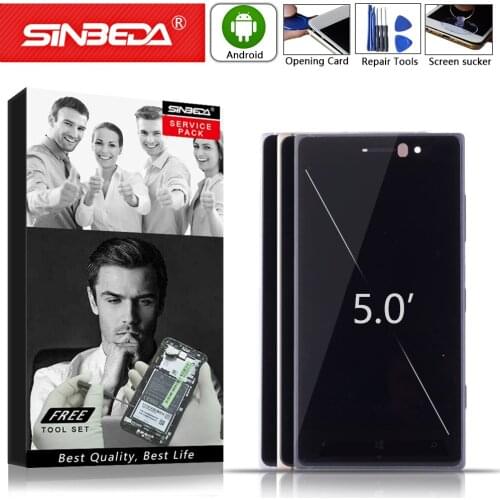 5.0"Original LCD Display Touch Screen with Frame Digitizer For NOKIA Lumia 830 Display Assemble Replacement Repair Parts RM-984