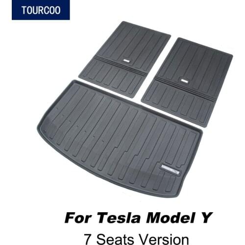 For Tesla Model Y 7 Seats TPE Rear Trunk Pad Mat Car Styling Modification Accessories