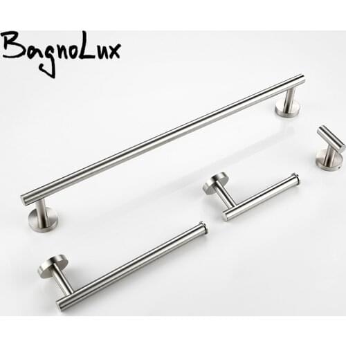 BagnoLux Chrome Stainless Steel Beautiful Wall Hook Toilet Paper Holder Towel Bar Bathroom Accessories