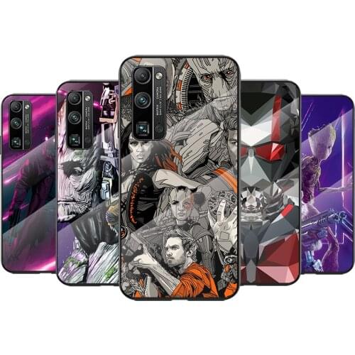 Tempered Glass Cover Guardians of the Galaxy For Huawei Honor 30 20 10 9X 8X Pro Plus Lite Shockproof Shell Phone Case