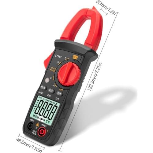 Digital Clamp Meter Current 4000 Counts Multimeter Ammeter Voltage Tester ST181 63HA